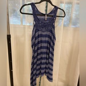 Cute blue striped women’s tank